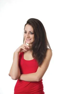 Beautiful lady thinking Stock Photos