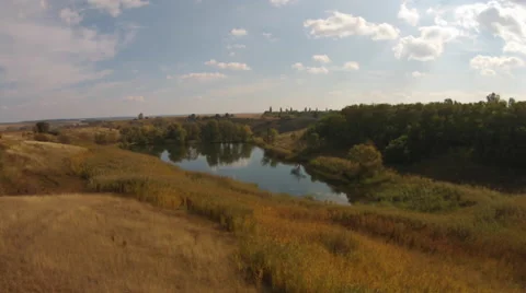 Beautiful lake, aerial video Stock-Footage 47471653