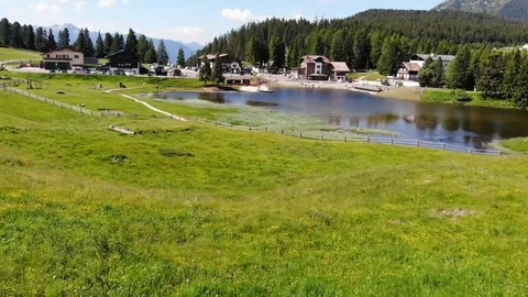 Beautiful lake in the Alps Stock Footage 112332664