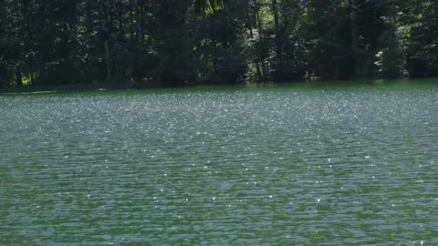 Beautiful lake and sun rays Stock Footage 137348024