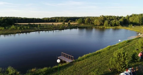 Beautiful lake in Belarus Stock Footage 100539403
