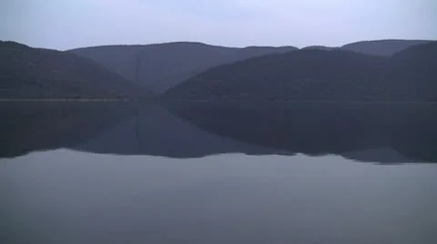 Beautiful lake in the evening Stock Footage 10609053