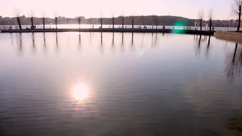 Beautiful lake Stock Footage 105734985
