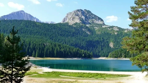 Beautiful Lake in the Mountain Area Stock-Footage 80995937