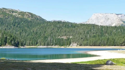 Beautiful Lake in the Mountain Area Stock-Footage 80997391
