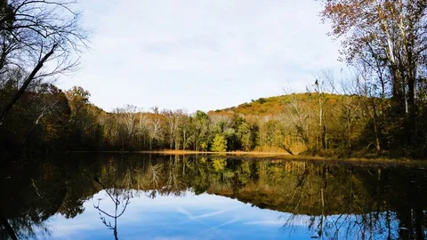 Beautiful Lake Reflection Like a Mirror Time Lapse Stock-Footage 82148423
