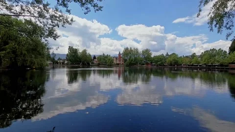 Beautiful lake reflections. Stock Footage 157632609