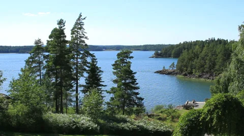Beautiful lake setting Stock Footage 27557691