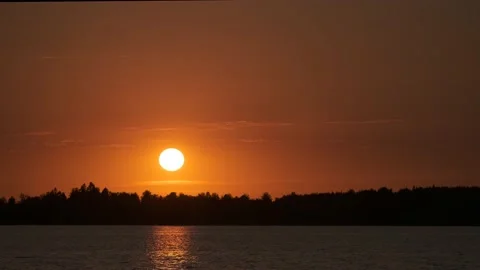 A beautiful lake sunset Stock Footage 136180341