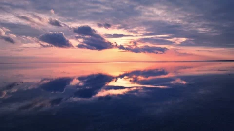Beautiful lake at sunset. Timelapse. Stock Footage 252142579