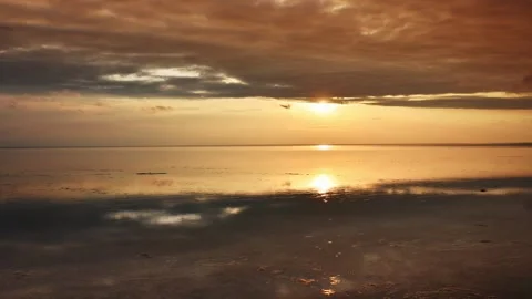 Beautiful lake at sunset. Timelapse. Stock-Footage 252142599