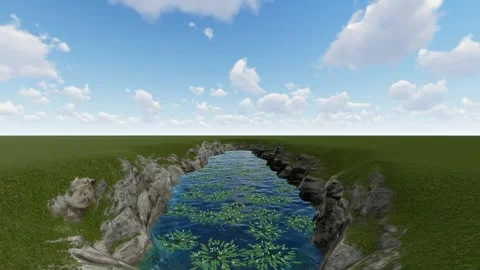 Beautiful Lake under the sky Stock Footage 337952623