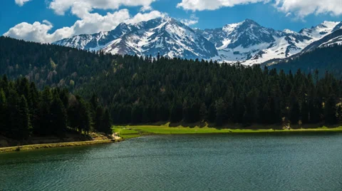Beautiful lake view time-lapse Stock Footage