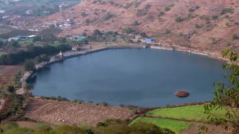Beautiful Lake View From Top Side Stock Footage 298269076