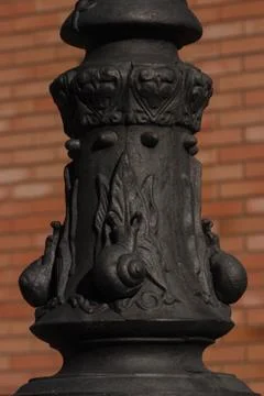 Beautiful lamppost base Stock Photos