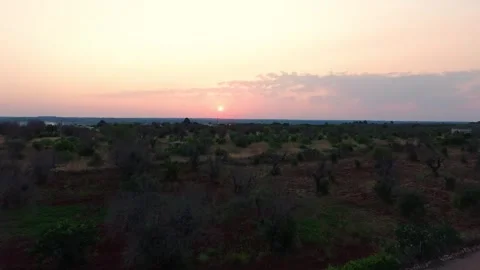 Beautiful landscape and clouds while sun is rising Stock Footage 313063660