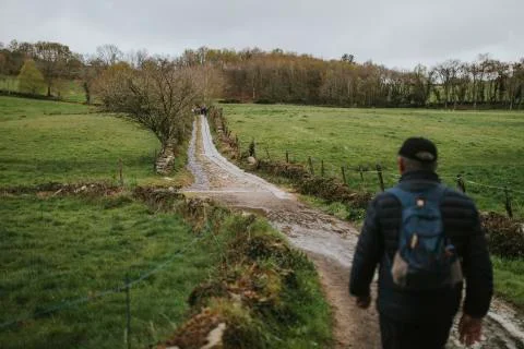 Beautiful landscape and path in Spain. Stock Photos