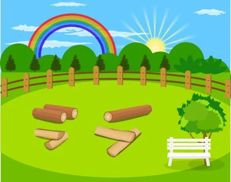 Beautiful landscape background Vector Stock Illustration