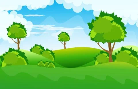 Beautiful landscape background Vector Stock Illustration