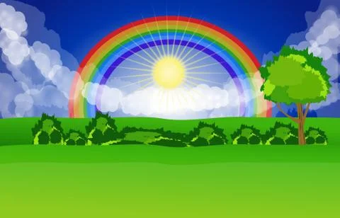 Beautiful landscape background Vector Illustrazione stock