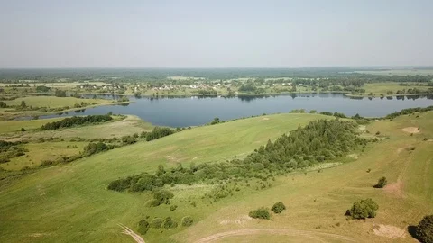 Beautiful landscape between three lakes Stock-Footage 110496573
