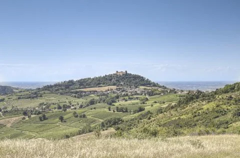 Beautiful Landscape with Castle in background Stock Photos