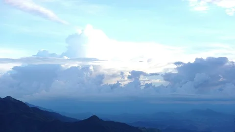 The beautiful landscape of clouds with blue sky Stock Footage 96914648