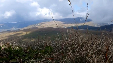 Beautiful landscape with clouds running over Stock Footage 103410599