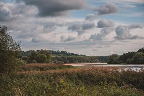 Beautiful landscape with dramatic sky Stock-Fotos