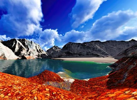 Beautiful landscape Stock Illustration