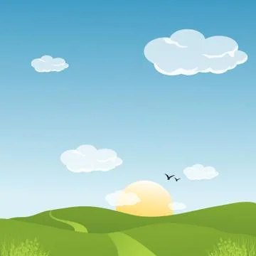 Beautiful landscape Illustrazione stock
