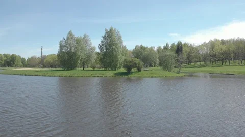 Beautiful landscape by the lake Video stock 101663444