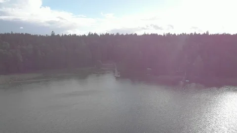 Beautiful landscape by the lake Video stock 101663625