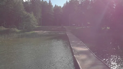Beautiful landscape by the lake Video stock 101663650