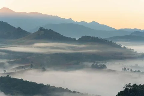 Beautiful Landscape layers of light. Stock Photos