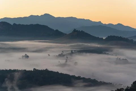 Beautiful Landscape layers of light. Stock Photos