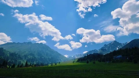 Beautiful landscape with a mountain range in the mountains Stock Footage 276660829