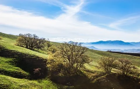 Beautiful landscape with a mountain range Stock Photos