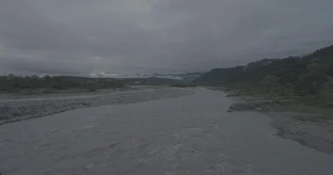 Beautiful Landscape of Mountains and River, India Stock Footage 314889097