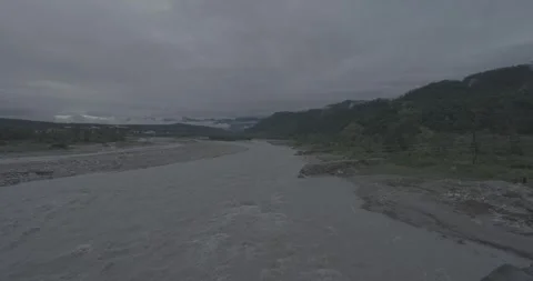 Beautiful Landscape of Mountains and River, India Stock Footage 314890067