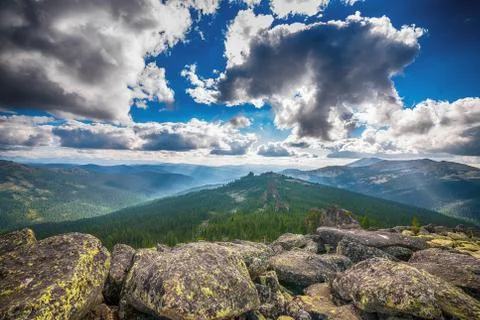Beautiful landscape with mountains Stock Photos