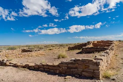 Beautiful landscape of Puerco Pueblo, Petrified Forest National Park Stock Photos
