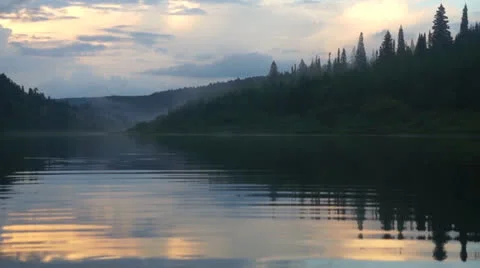 Beautiful landscape with river Stock Footage 22673954