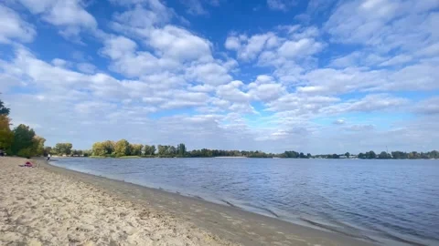 Beautiful landscape on the river Stock Footage 309800396