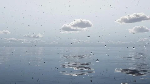 Beautiful landscape sea on the background of clouds in summer Stock Footage 307398728