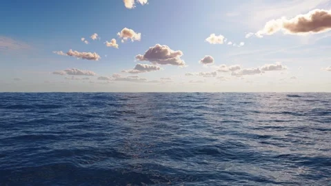 Beautiful landscape sea on the background of clouds in summer. Stock Footage 331600416