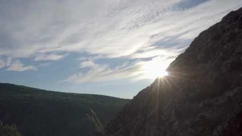 Beautiful landscape of the setting sun. Stock Footage 113047518