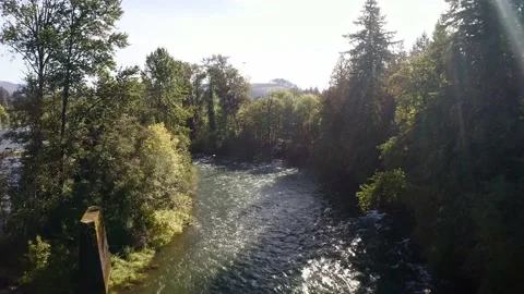 Beautiful Landscape shot with Drone Stock Footage 201176374