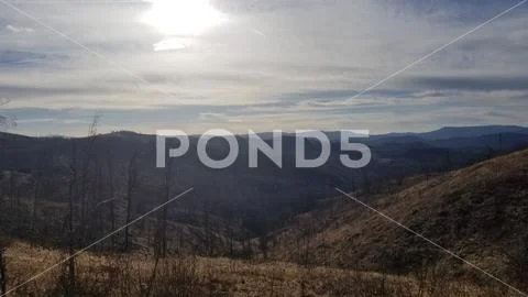 Beautiful landscape with sun