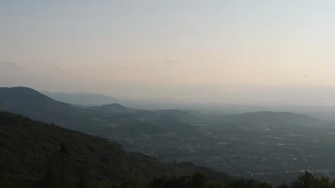 Beautiful landscape at sunset Vídeo Stock 127106564